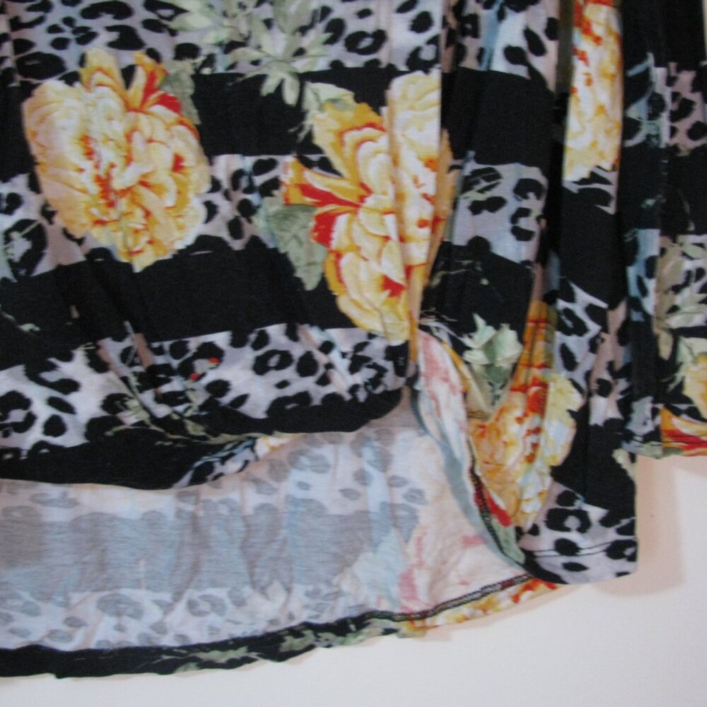 * Oddy Floral Top 1XL Plus Size Stripe Animal Print Stretch - Picture 5 of 5